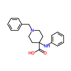 1-芐基-4-(苯胺基)哌啶-4-羧酸